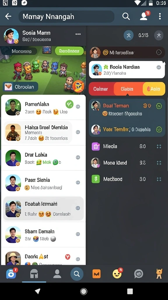 Screenshot menampilkan fitur live streaming yang baru.