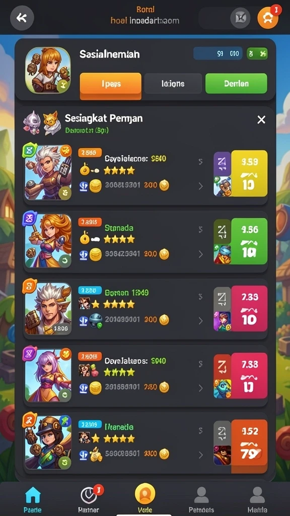 Pengalaman bermain yang seru dan menantang.
