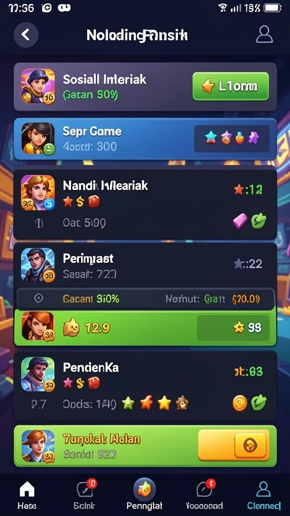 Berbagai jenis permainan untuk meningkatkan keseruan.