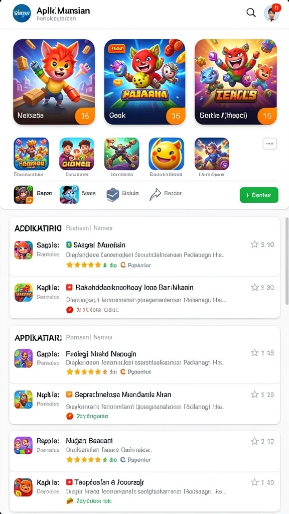 Tangkapan layar memperlihatkan leaderboard permainan yang kompetitif.