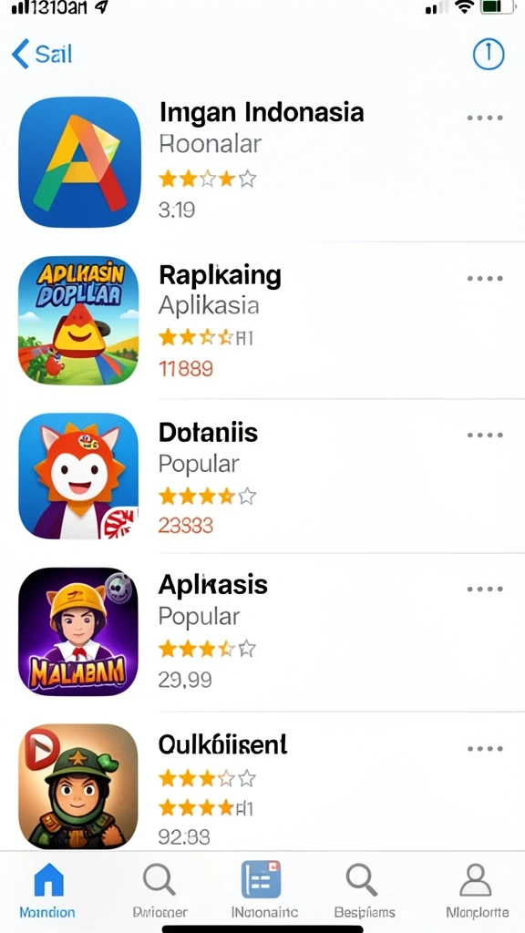 Tampilan karakter yang beragam dan unik.