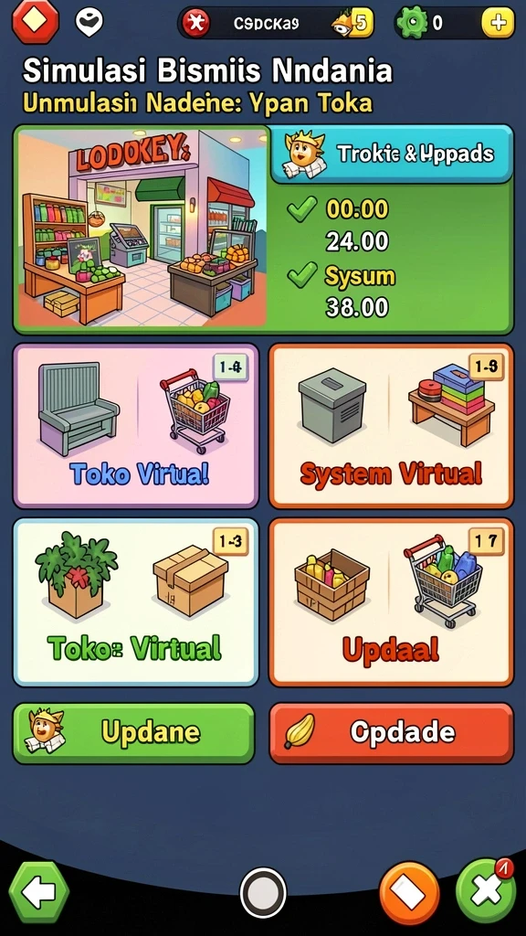 Screenshot menunjukkan sistem kustomisasi karakter yang menarik.