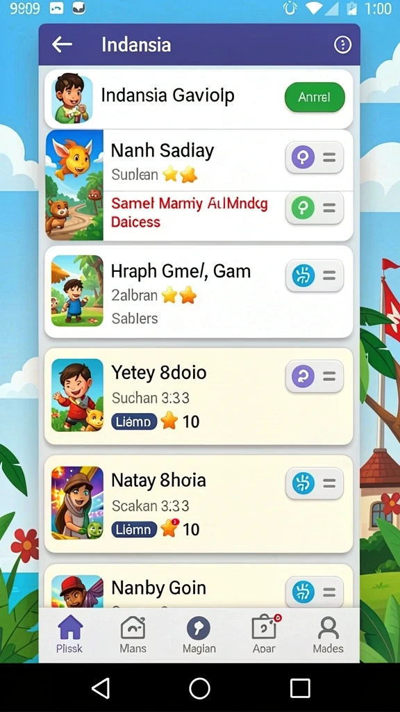 Mode permainan yang seru dan menantang.