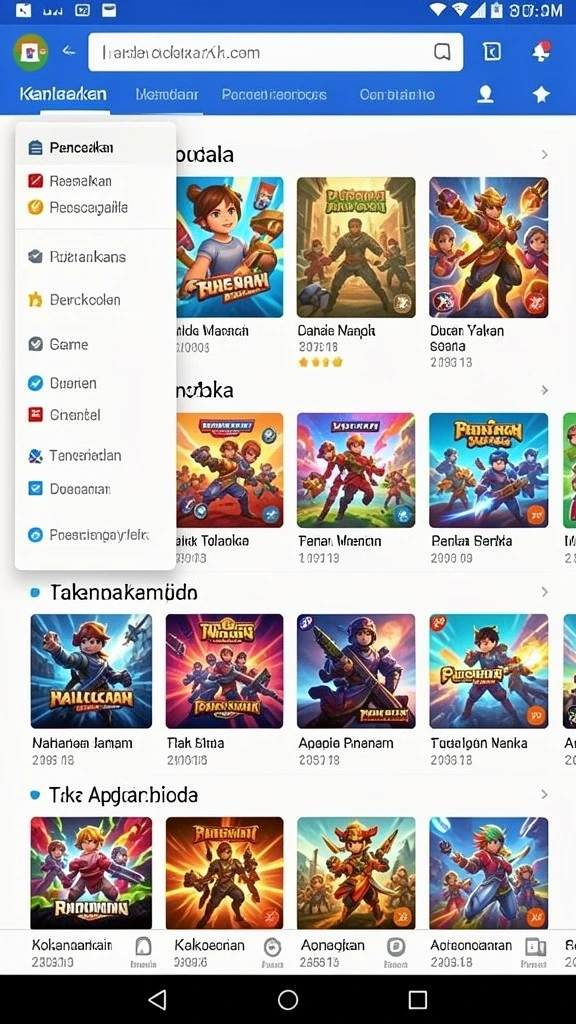 Tampilan antarmuka permainan yang menarik.