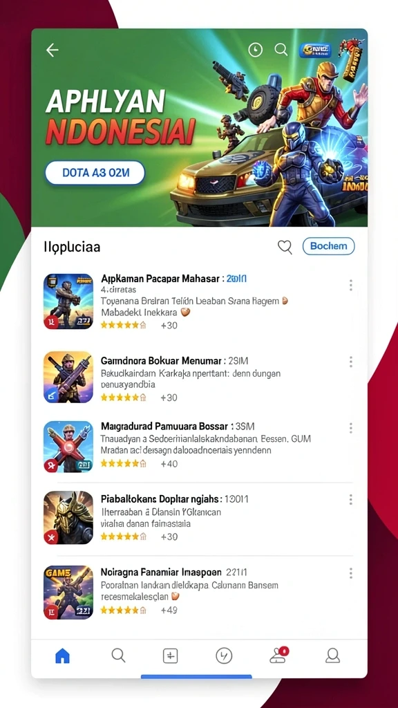 Layar utama dengan karakter pilihan siap berpetualang.