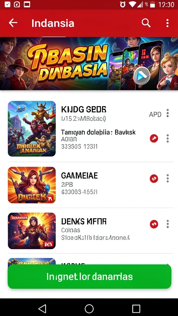 Tampilan menu utama yang menarik dan mudah dipahami.